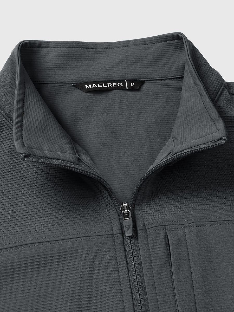 Men's Nylon Blend Stripe Texture Golf Gilet – view 9