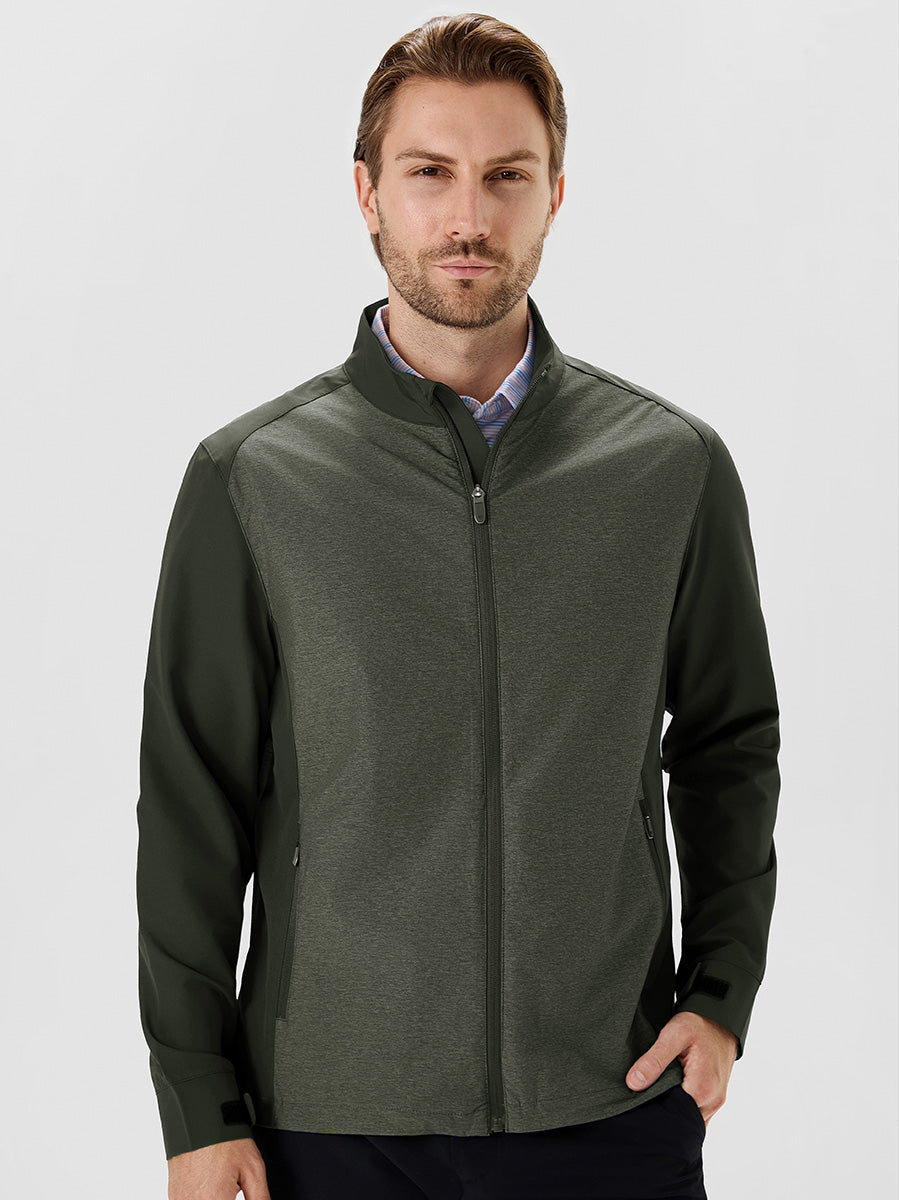 Men's Windproof Colour Block Full Zip Jacket – view 1