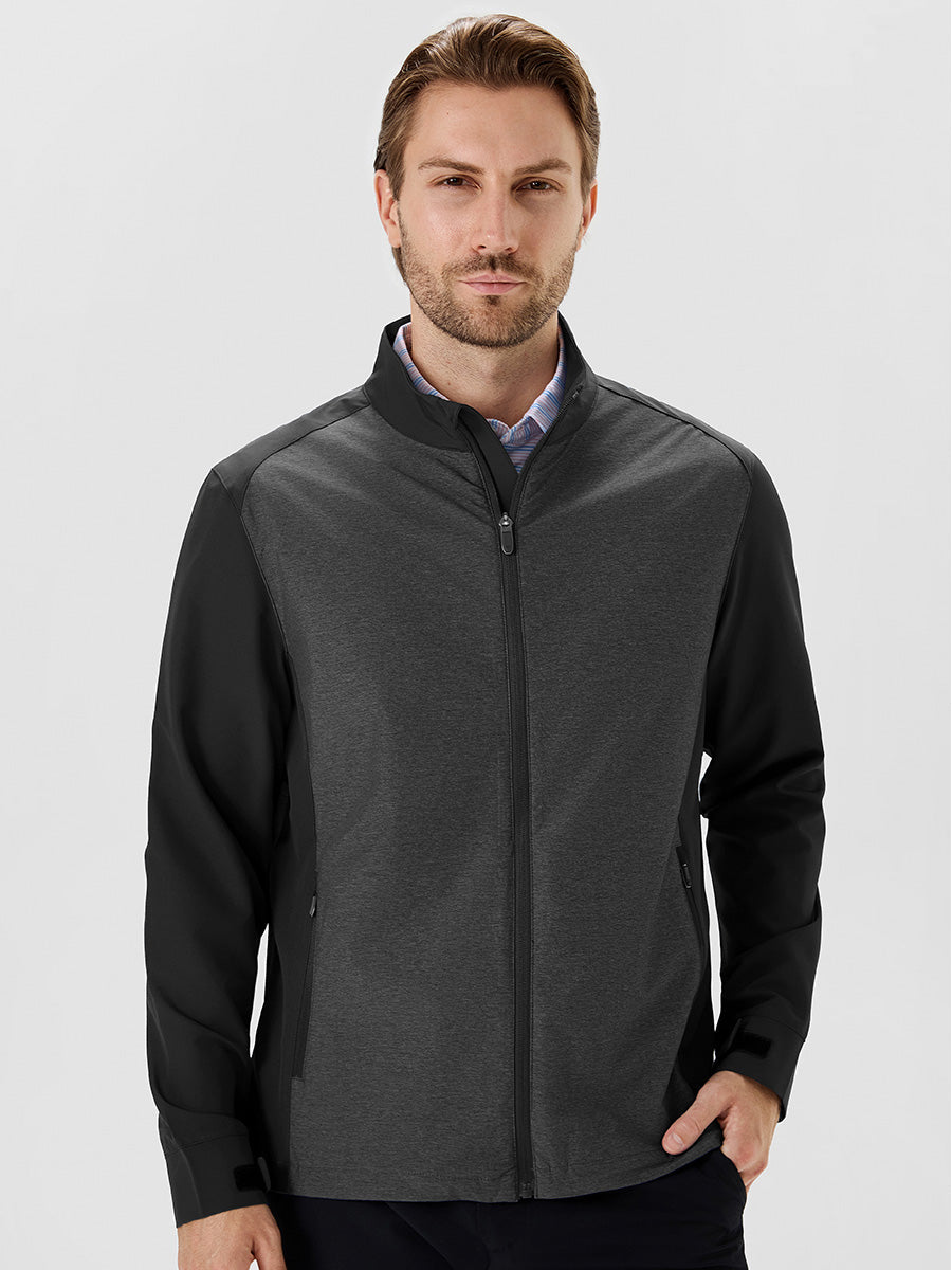 Men's Windproof Colour Block Full Zip Jacket – view 11