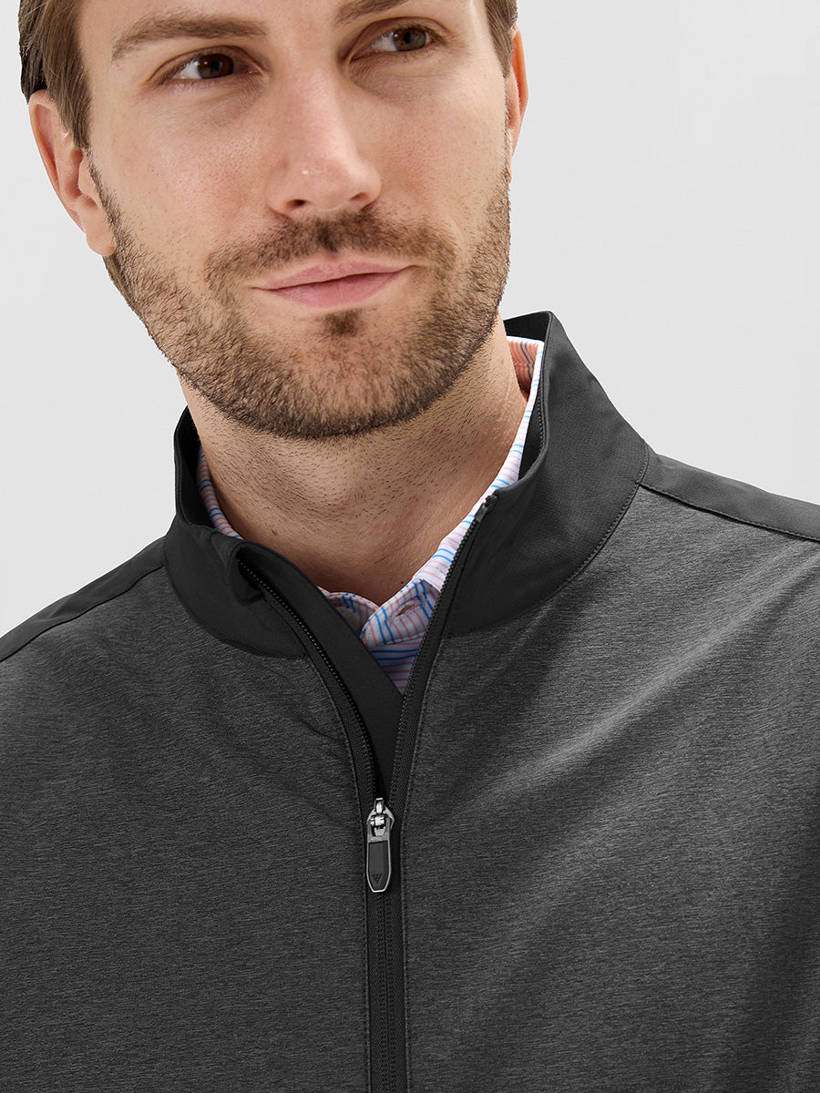 Men's Windproof Colour Block Full Zip Jacket – view 12