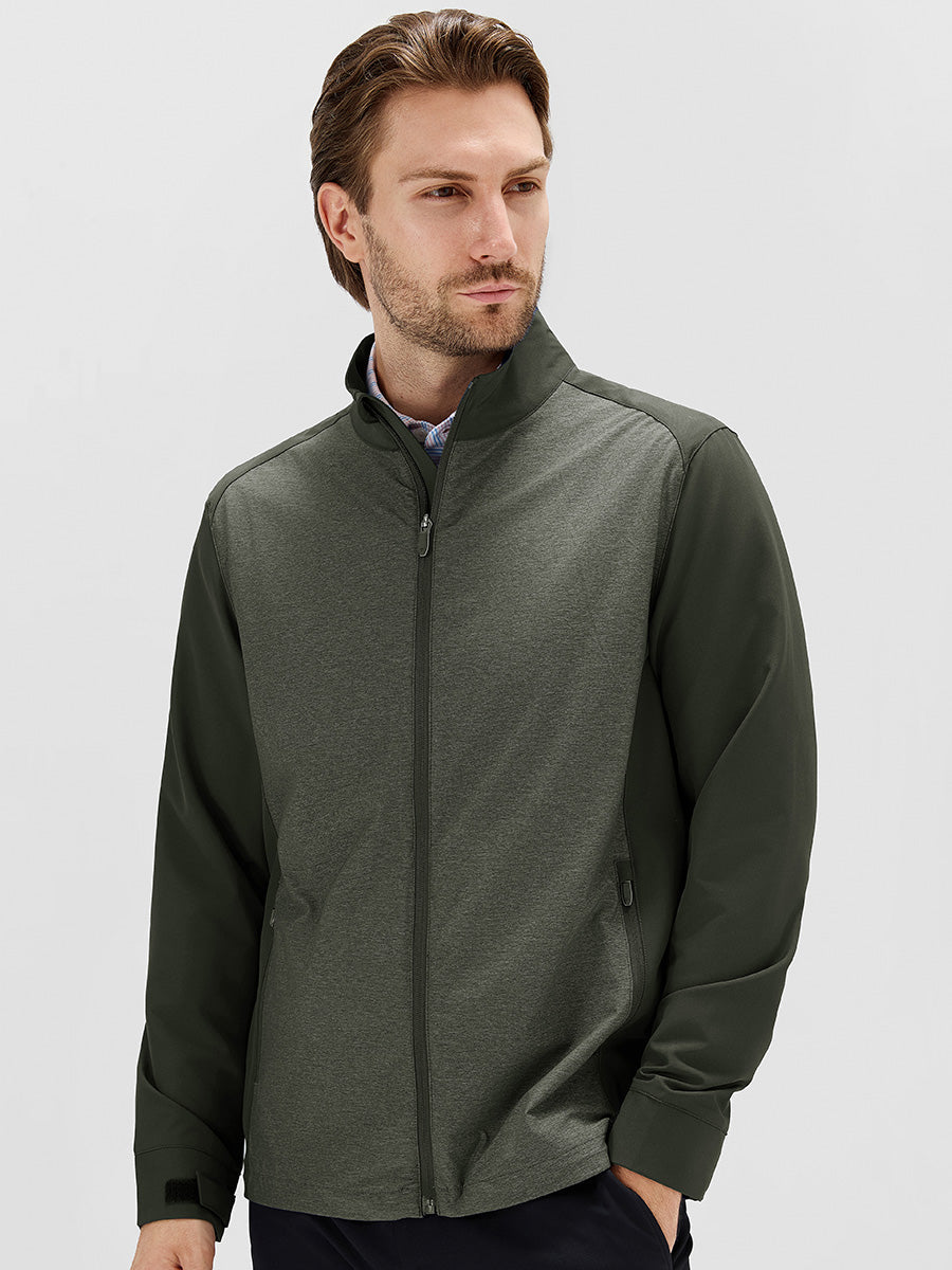 Men's Windproof Colour Block Full Zip Jacket – view 3