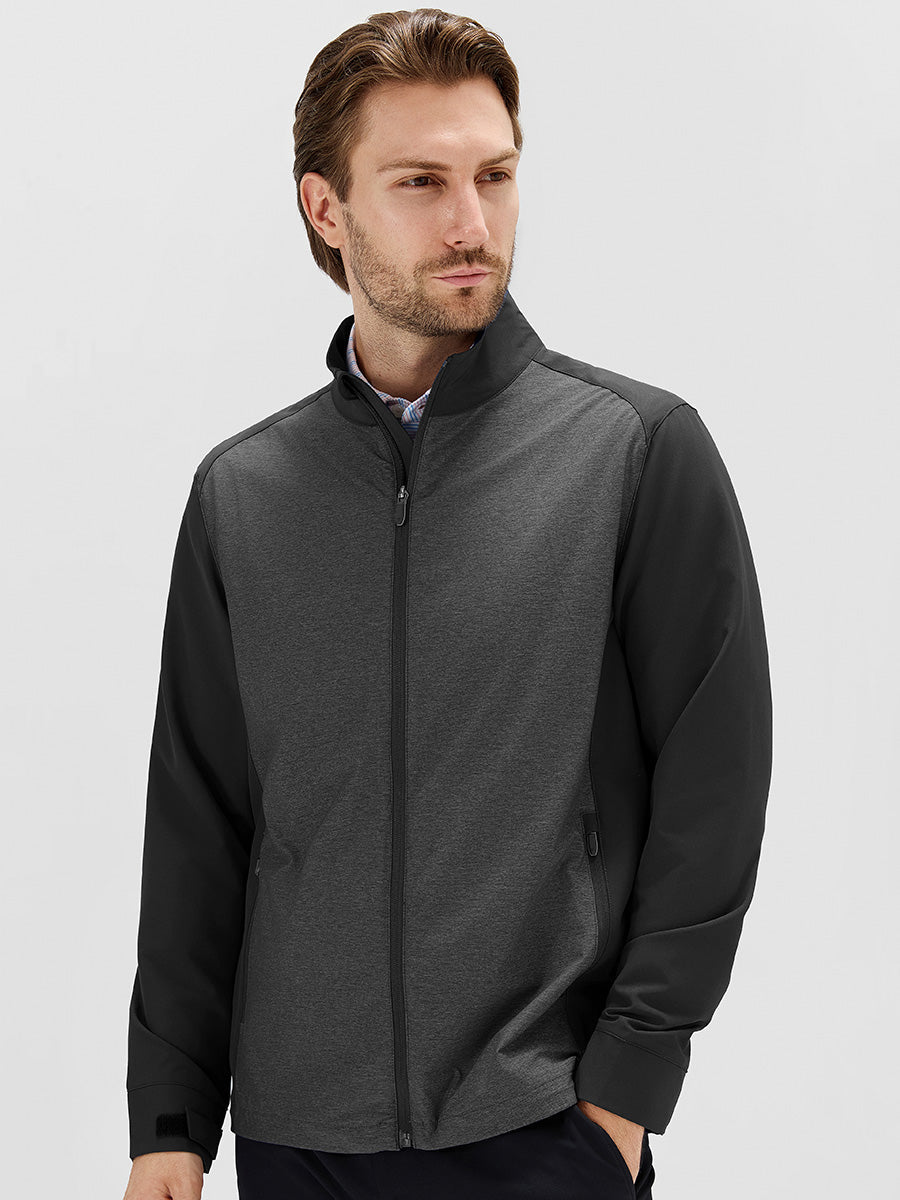 Men's Windproof Colour Block Full Zip Jacket – view 13