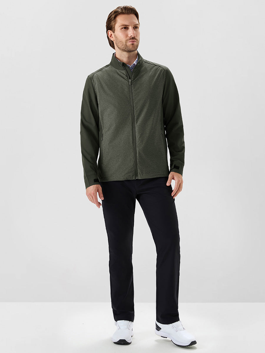 Men's Windproof Colour Block Full Zip Jacket – view 5