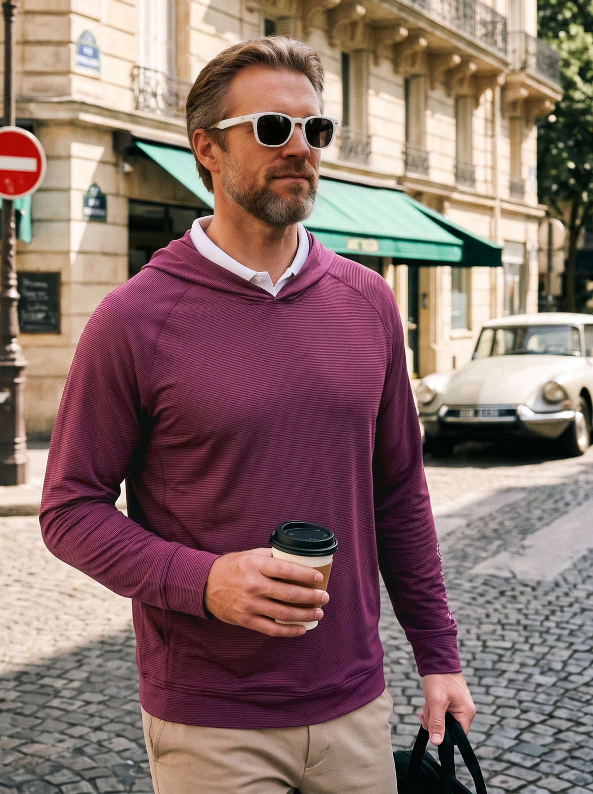 Men's Lightweight Pinstripe Hoodie – view 1
