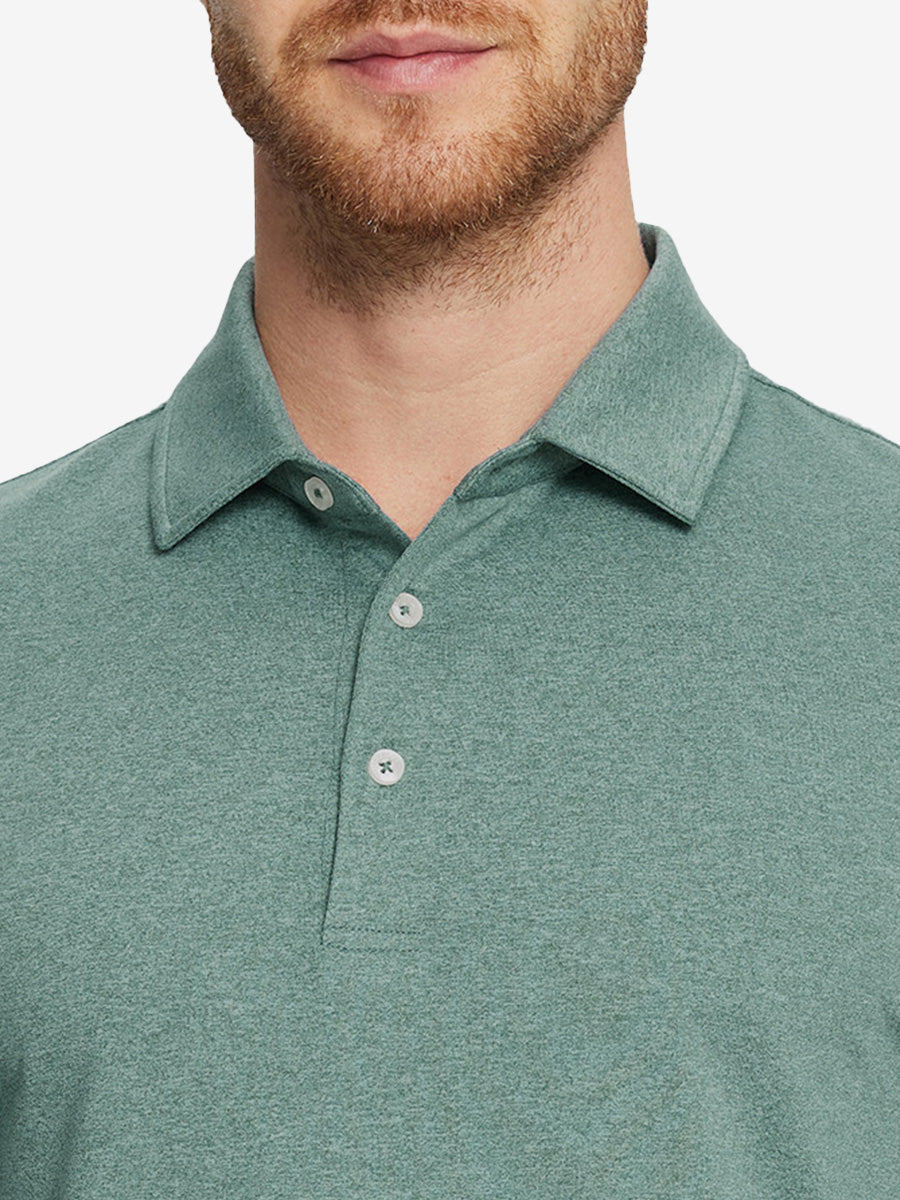 Men's Long Sleeve Melange Golf Polo Shirt – view 68