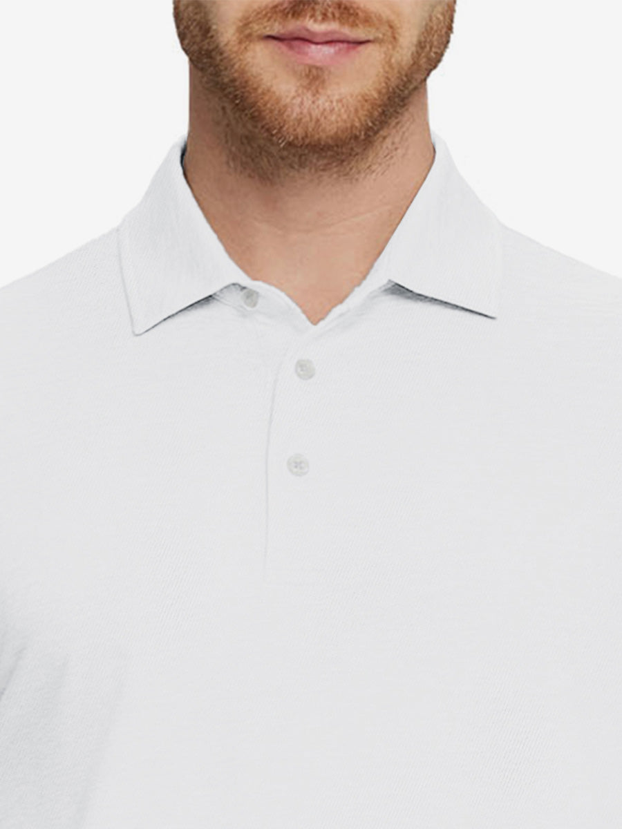 Men's Long Sleeve Melange Golf Polo Shirt – view 74