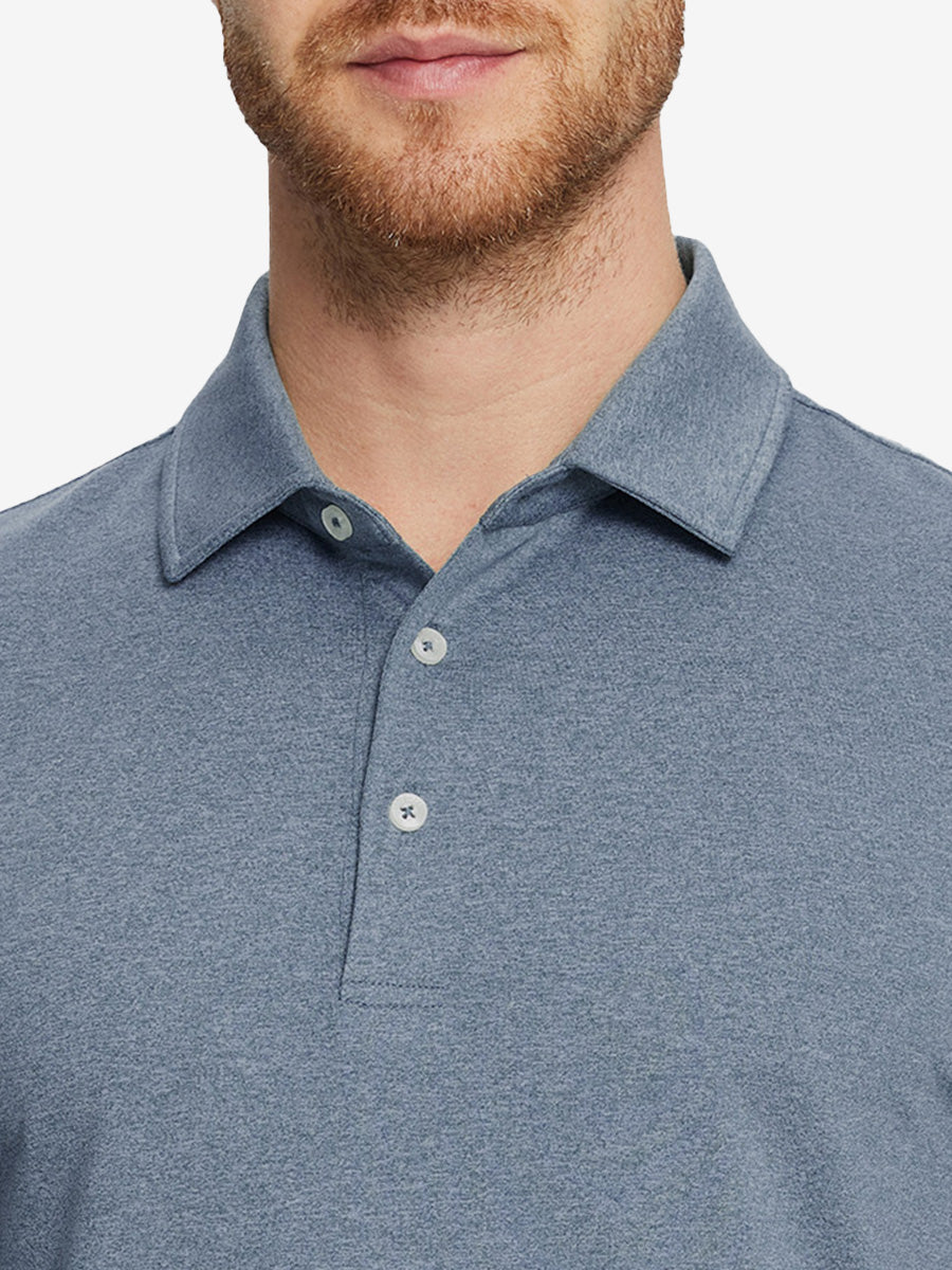 Men's Long Sleeve Melange Golf Polo Shirt – view 62