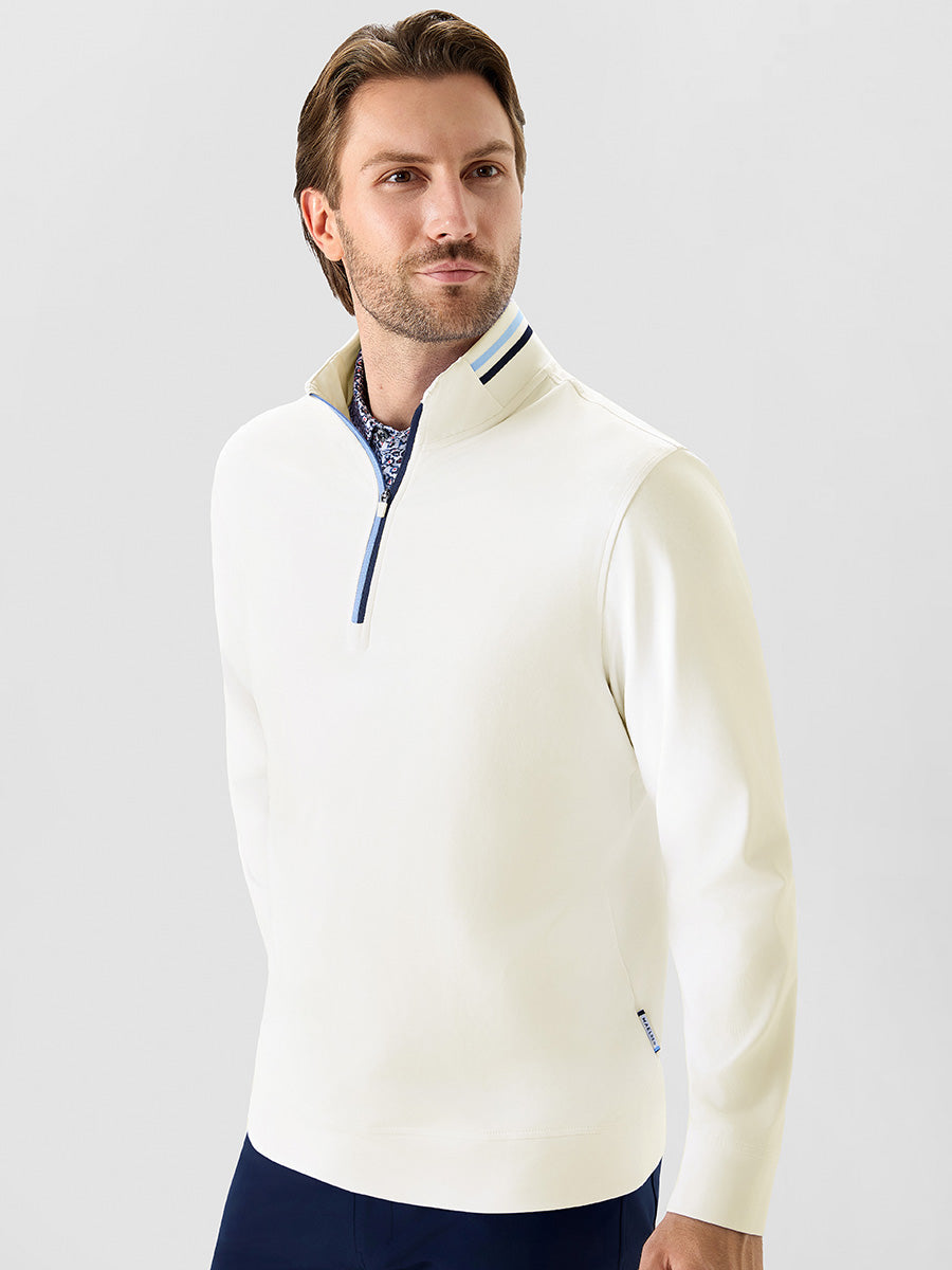 Men's 4-Way Stretch Ribbed Quarter Zip Sweatshirt – view 9