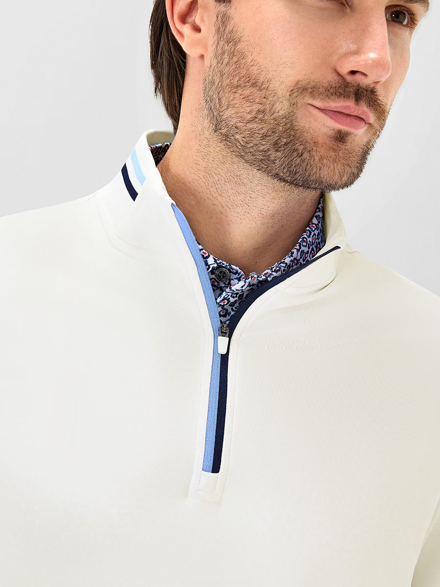 Men's 4-Way Stretch Ribbed Quarter Zip Sweatshirt – view 10