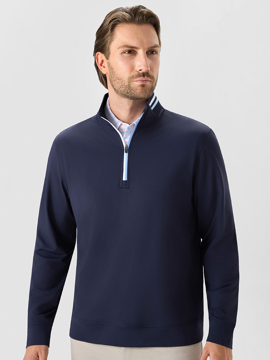 Men's 4-Way Stretch Ribbed Quarter Zip Sweatshirt – view 3