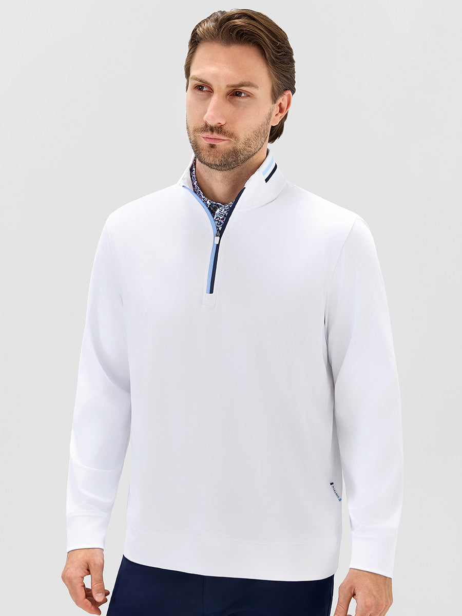 Men's 4-Way Stretch Ribbed Quarter Zip Sweatshirt – view 60