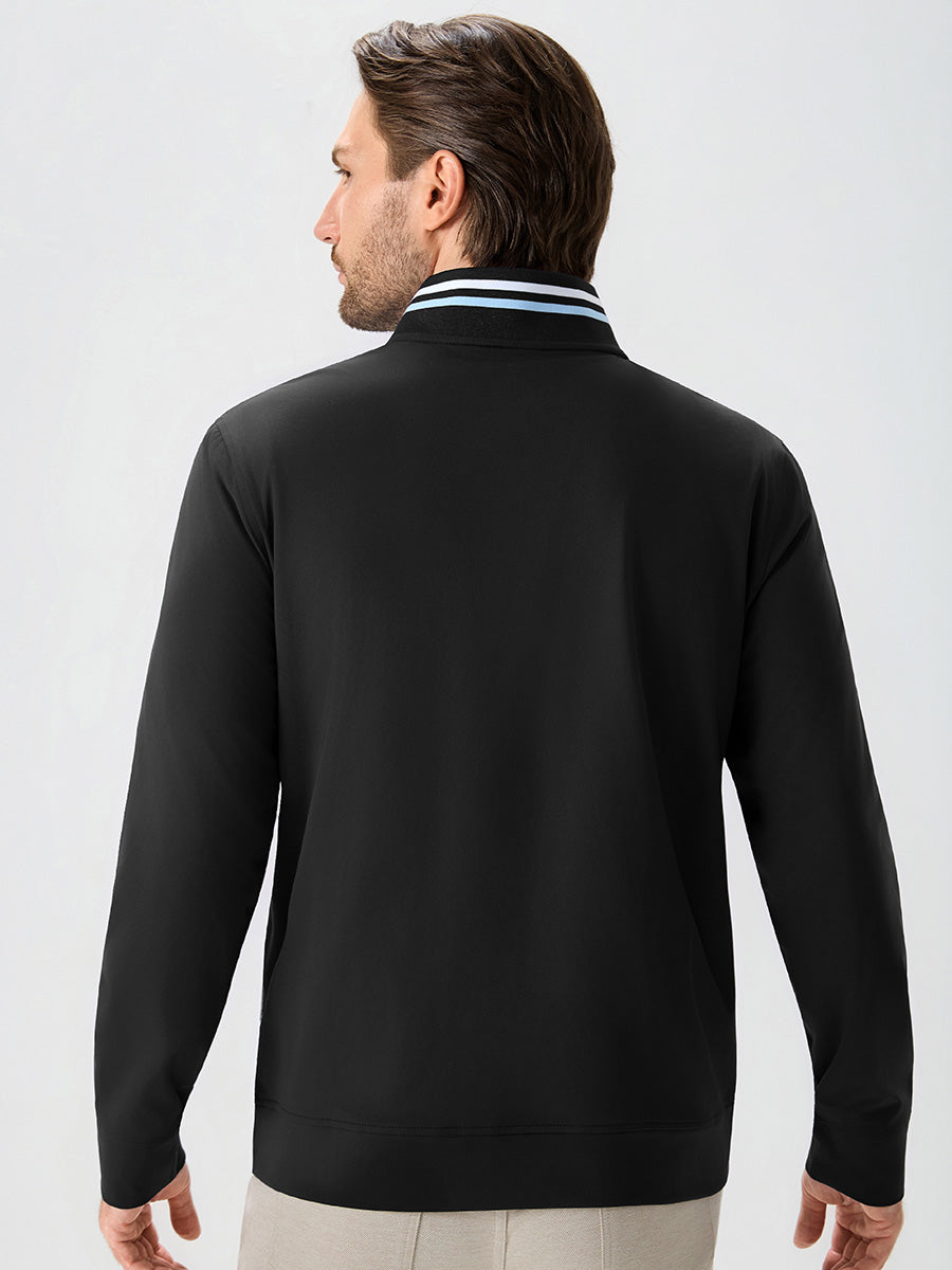 Men's 4-Way Stretch Ribbed Quarter Zip Sweatshirt – view 20