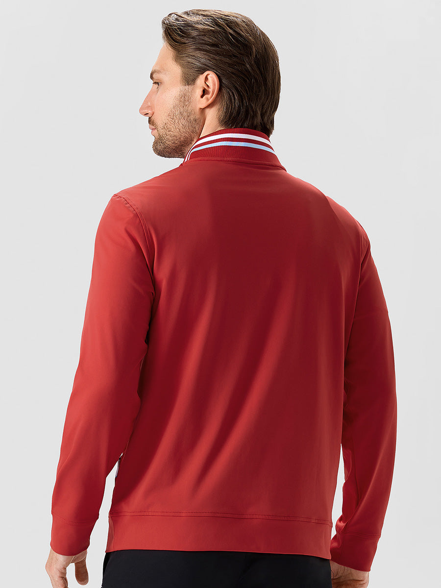Men's 4-Way Stretch Ribbed Quarter Zip Sweatshirt – view 52