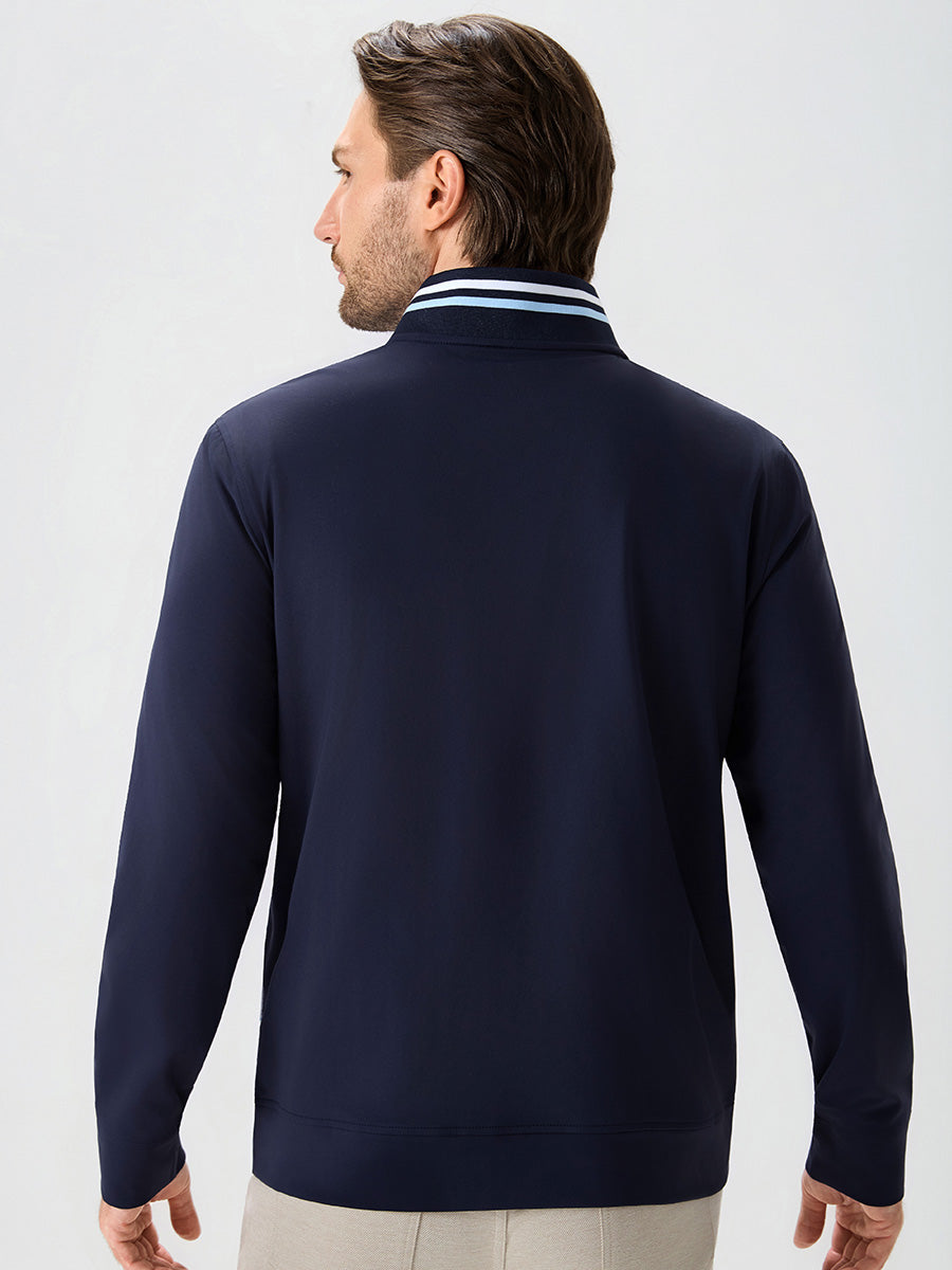 Men's 4-Way Stretch Ribbed Quarter Zip Sweatshirt – view 4