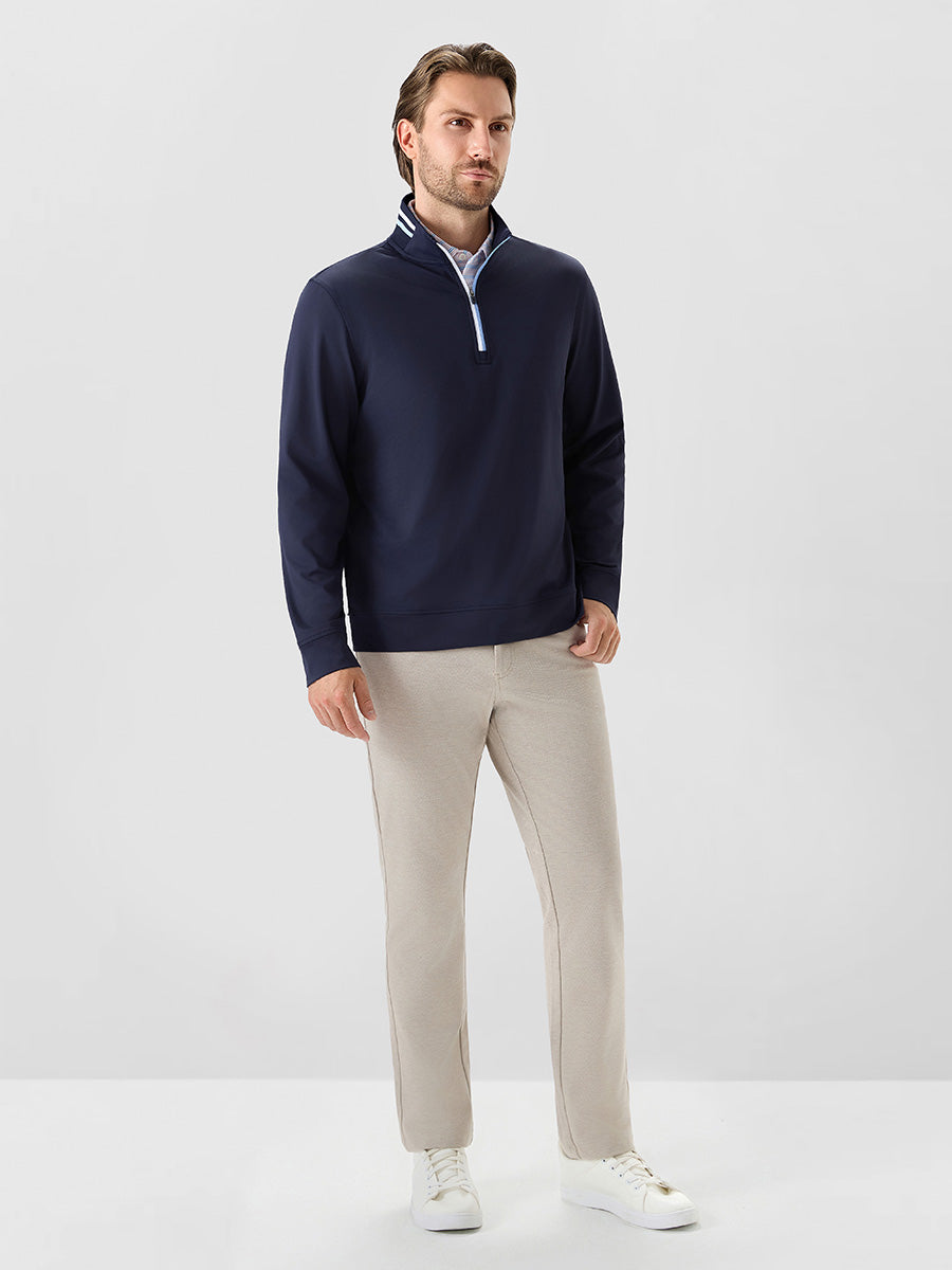 Men's 4-Way Stretch Ribbed Quarter Zip Sweatshirt – view 5