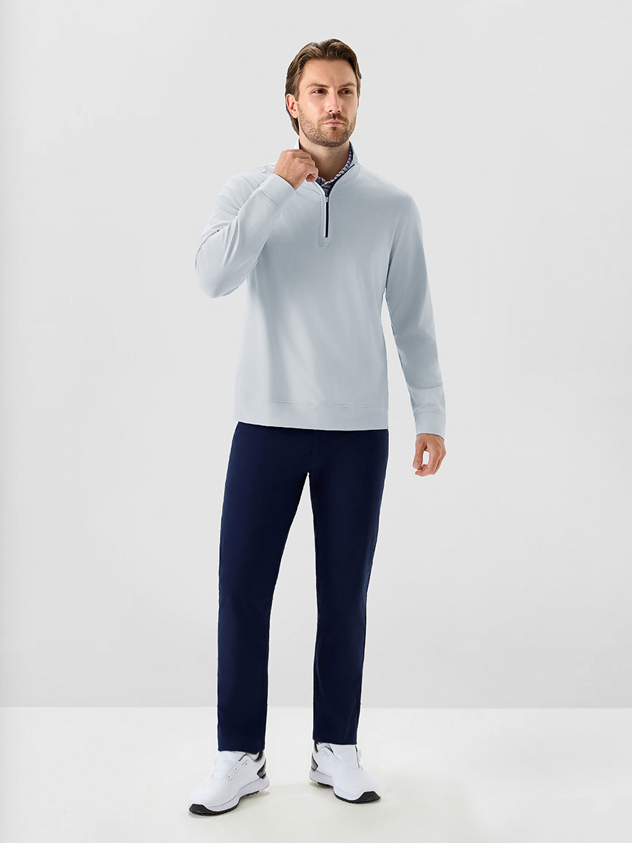 Men's 4-Way Stretch Ribbed Quarter Zip Sweatshirt – view 45