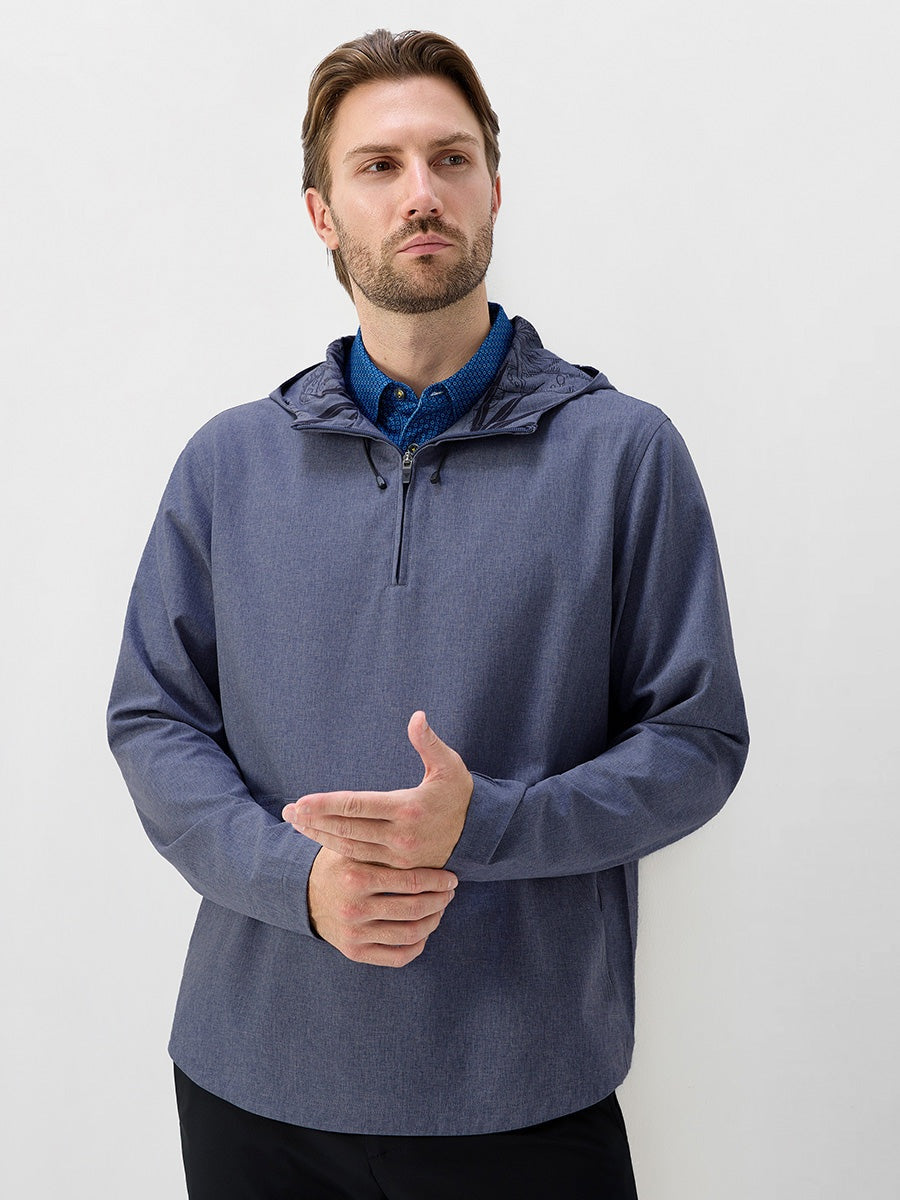 Men's Water-Resistant Quarter Zip Hooded Pullover – view 18