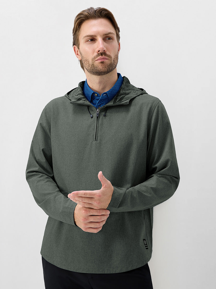 Men's Water-Resistant Quarter Zip Hooded Pullover – view 34