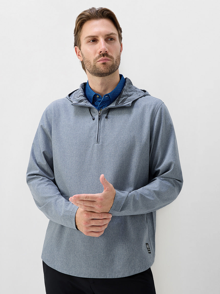 Men's Water-Resistant Quarter Zip Hooded Pullover – view 26