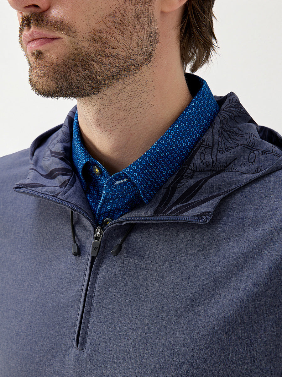 Men's Water-Resistant Quarter Zip Hooded Pullover – view 19