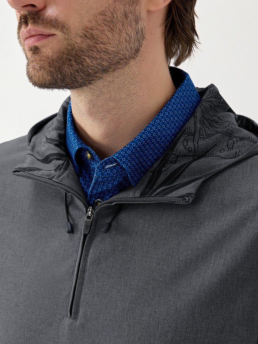 Men's Water-Resistant Quarter Zip Hooded Pullover – view 3