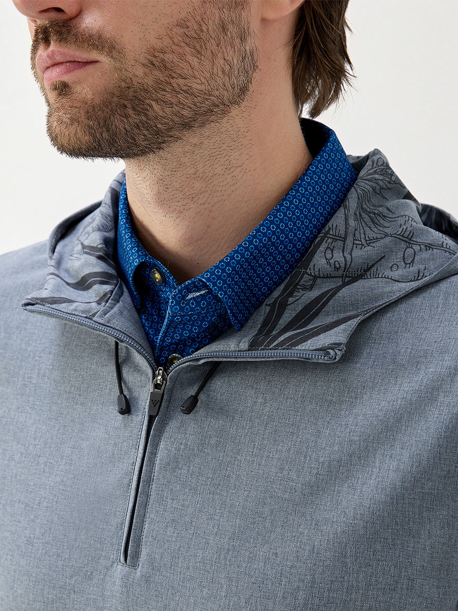 Men's Water-Resistant Quarter Zip Hooded Pullover – view 27