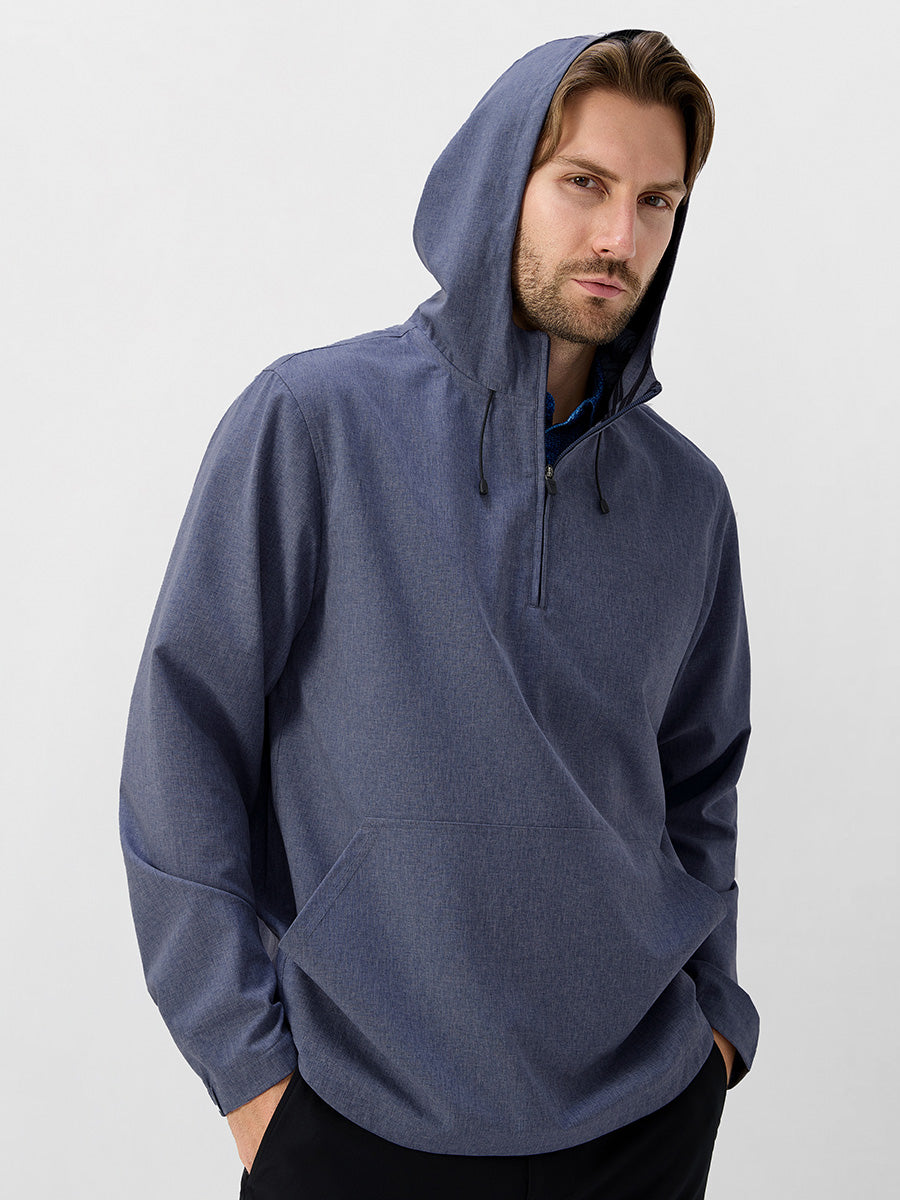 Men's Water-Resistant Quarter Zip Hooded Pullover – view 20
