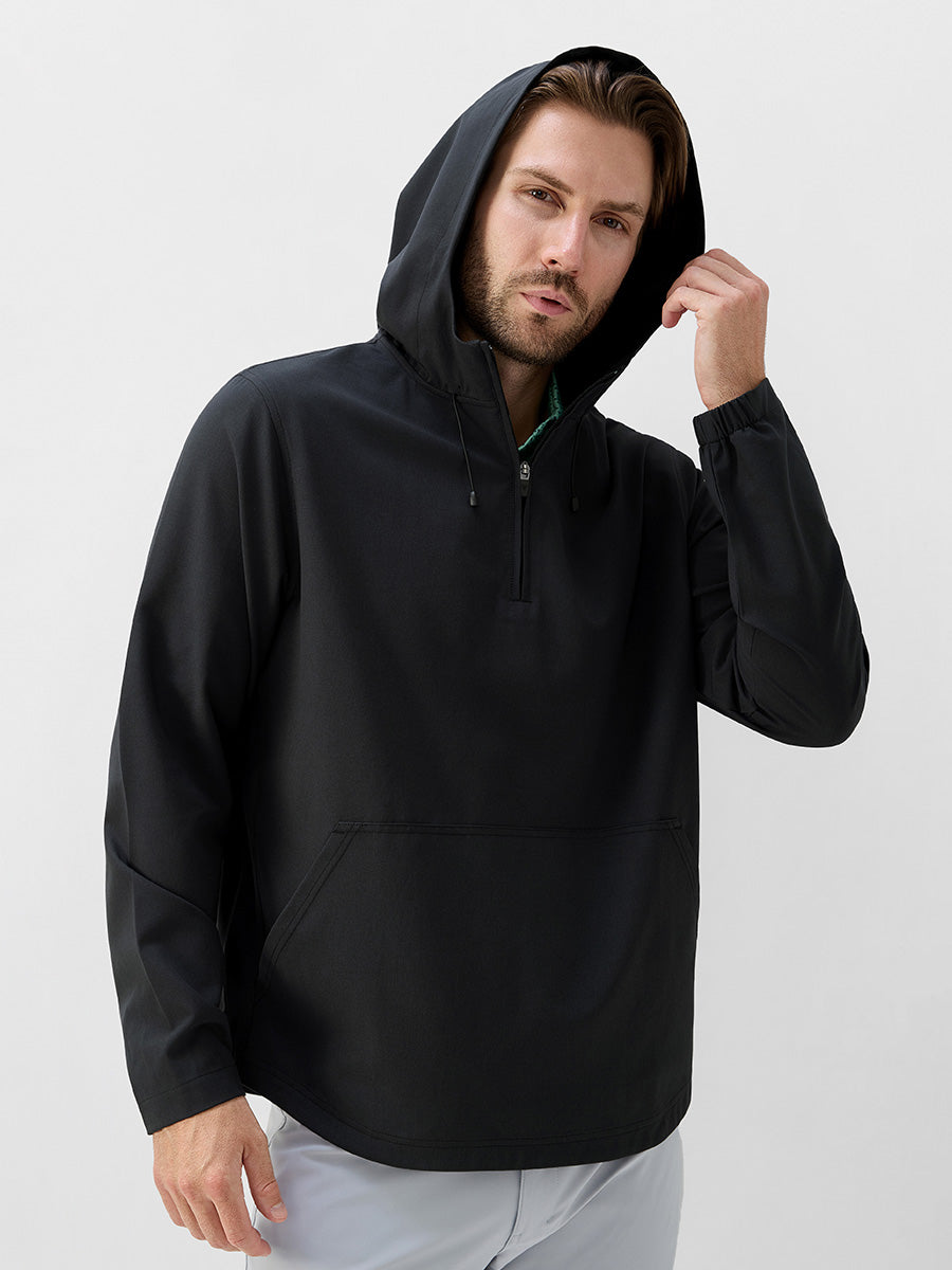 Men's Water-Resistant Quarter Zip Hooded Pullover – view 12