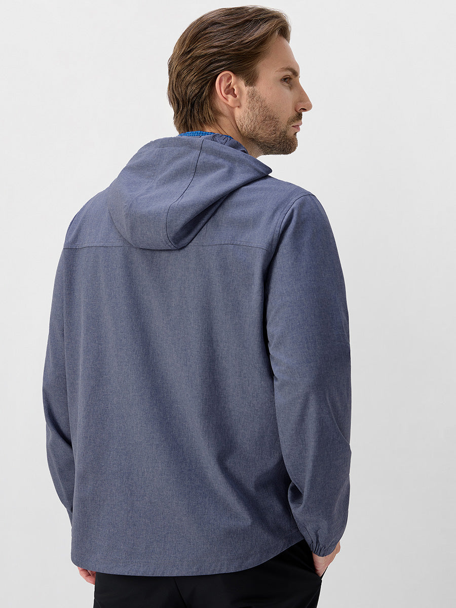 Men's Water-Resistant Quarter Zip Hooded Pullover – view 21