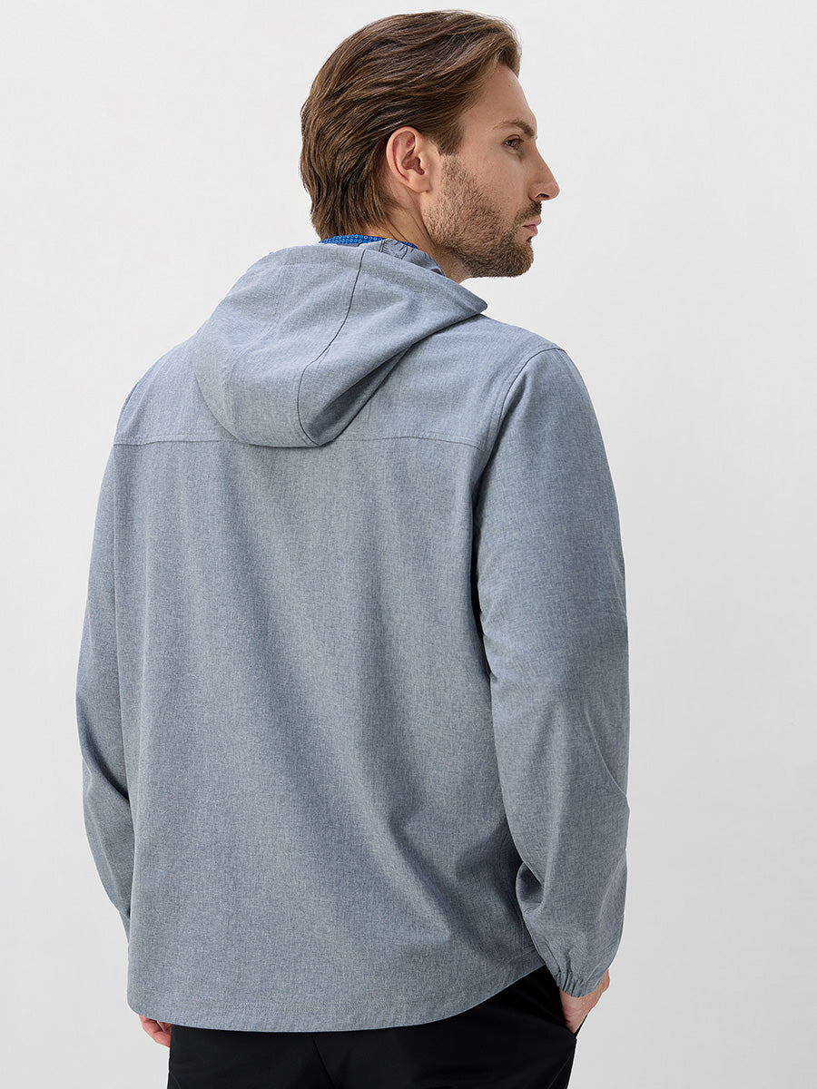 Men's Water-Resistant Quarter Zip Hooded Pullover – view 29