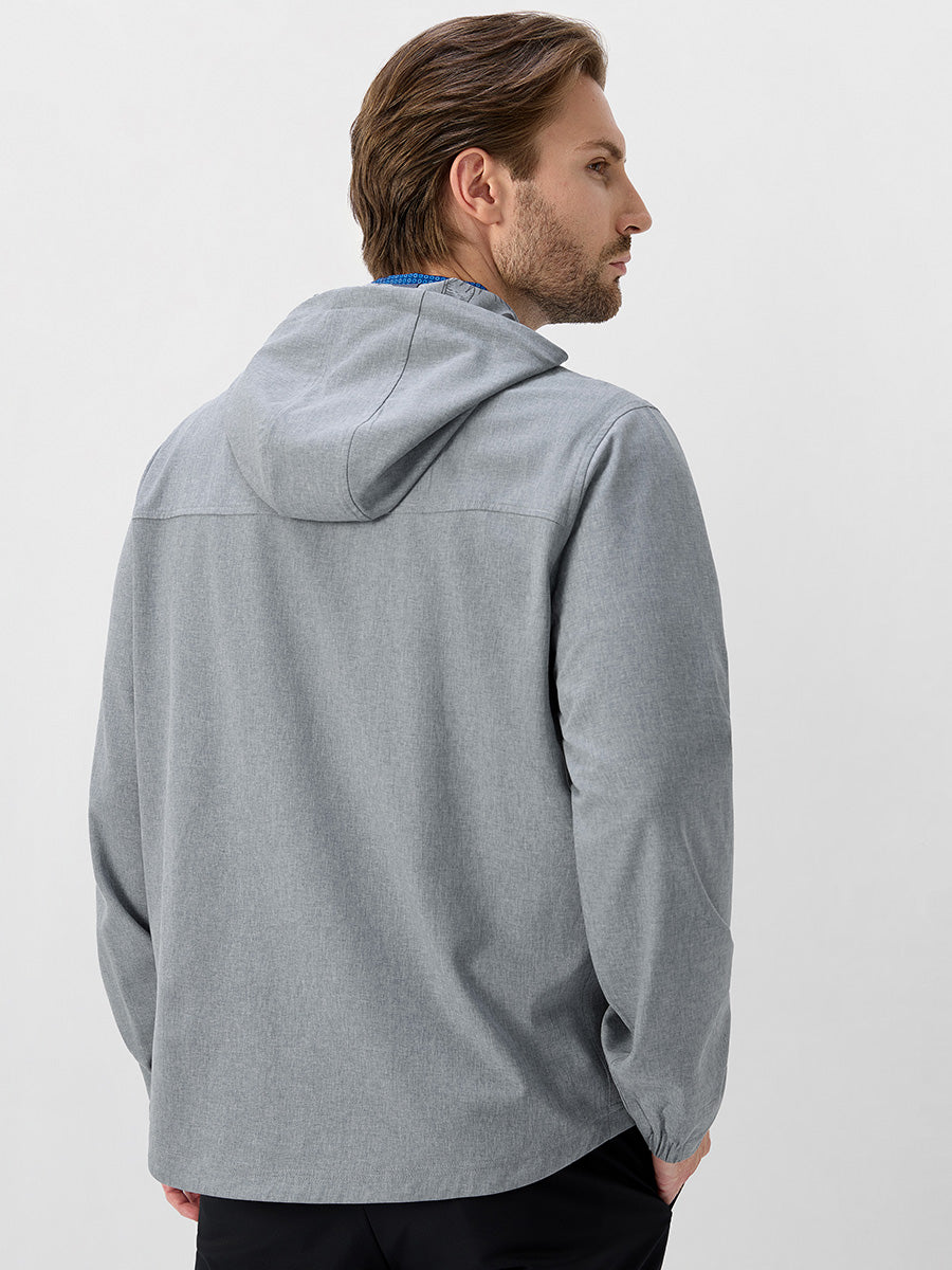 Men's Water-Resistant Quarter Zip Hooded Pullover – view 45