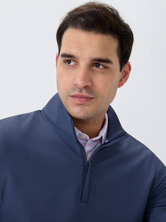 Men's Ribbed Texture Nylon Quarter Zip Pullover – view 2