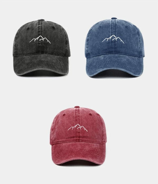 Mountains Men's Embroidered Washed Cotton Baseball Cap 3-Pack – view 1
