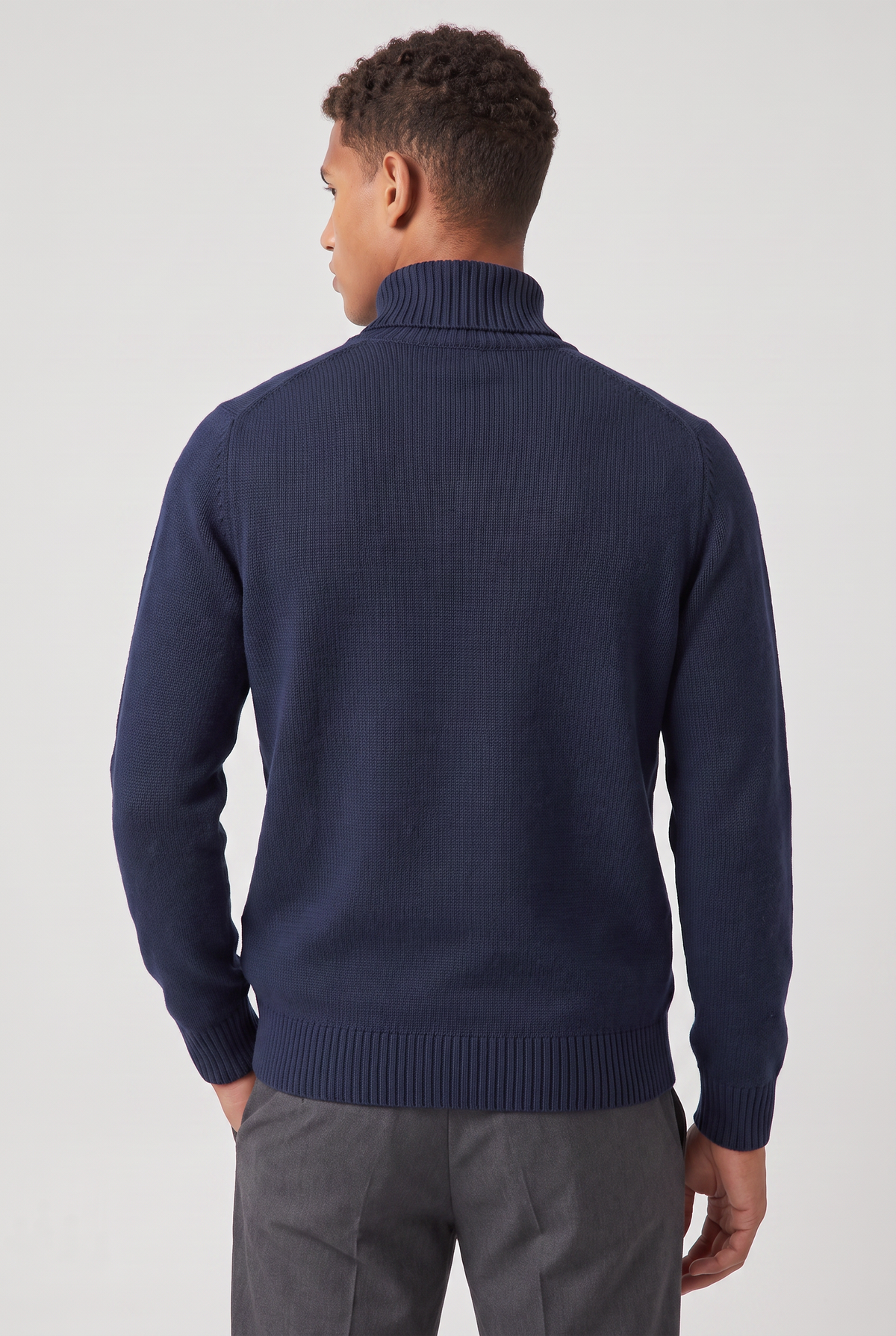 Men's Slim Fit Roll Neck Jumper – view 4