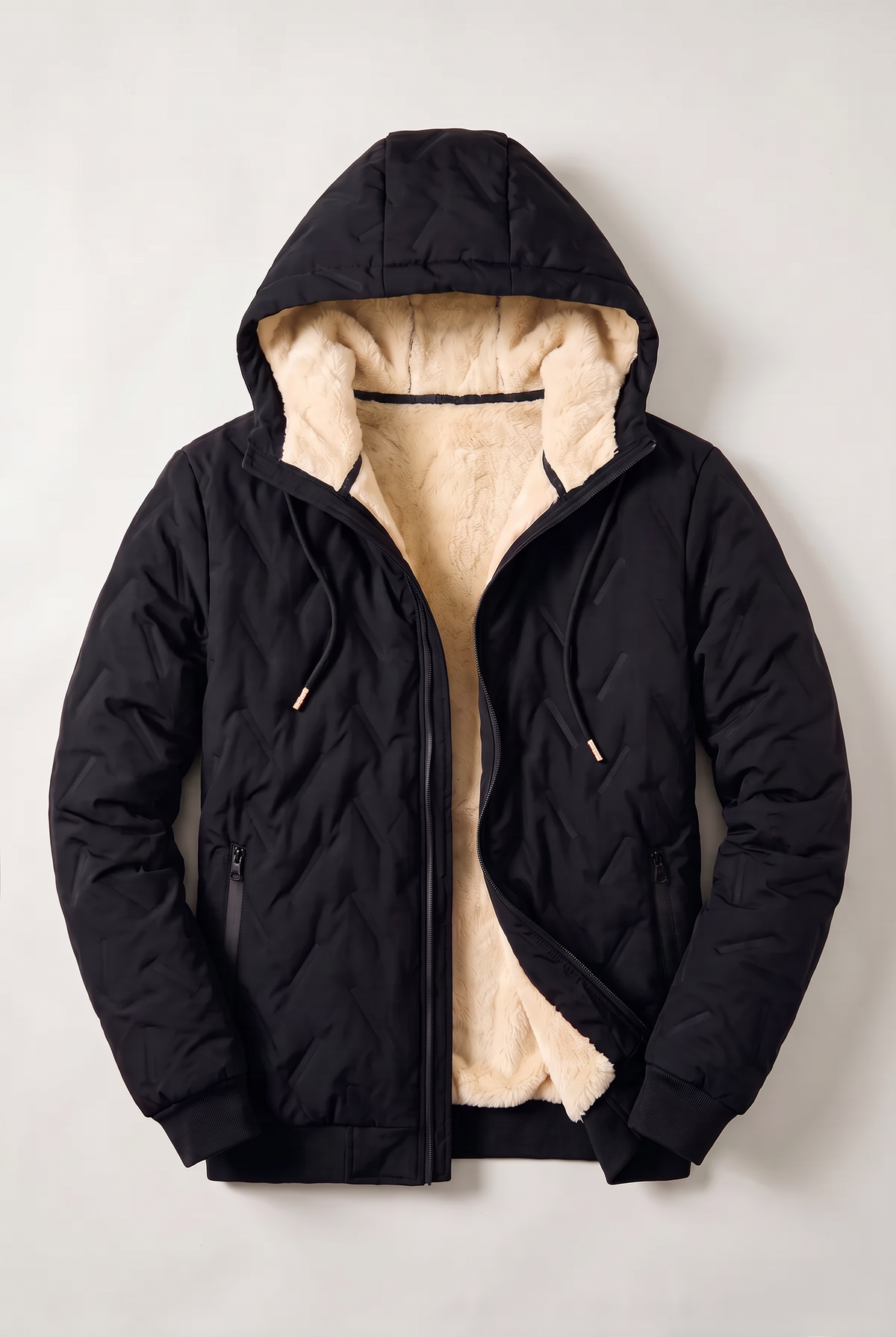 Men's Fleece-Lined Hooded Winter Jacket – view 1