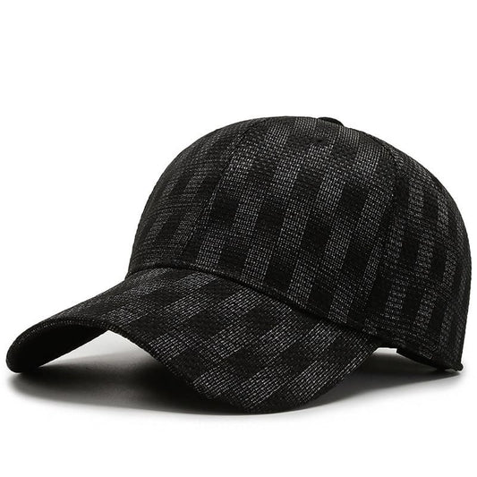 Miller Men's Dark Plaid Cotton Baseball Cap – view 1