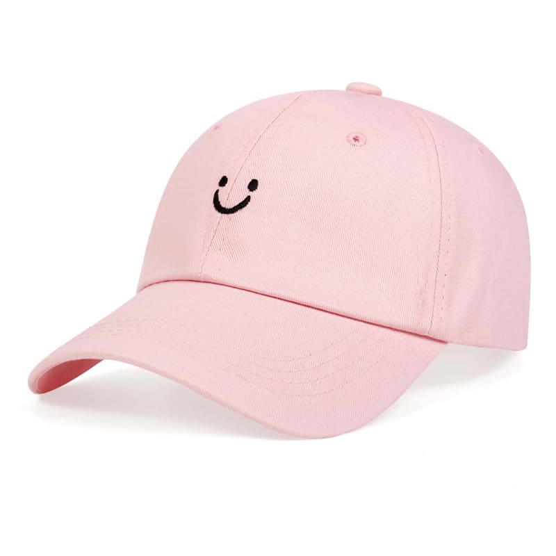 Minimal Smiley Men's Embroidered Cotton Baseball Cap – view 6