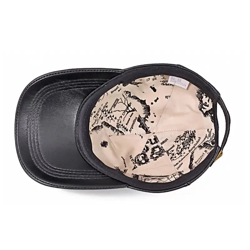 Monaitte Men's Cowhide Leather Baseball Cap – view 7