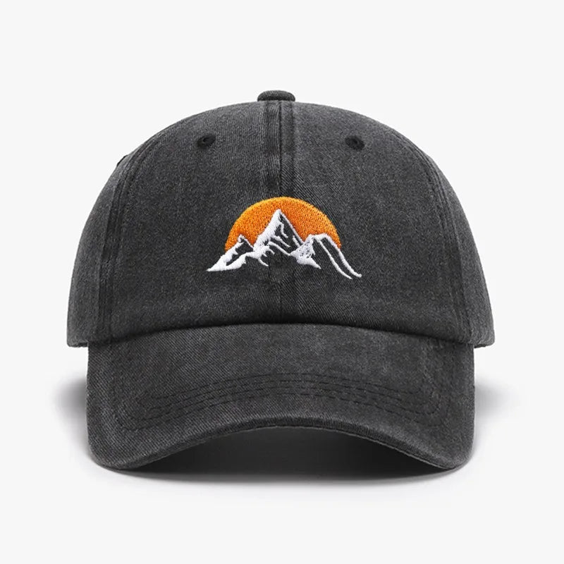 Mountain Sunset Men's Washed Cotton Blend Baseball Cap – view 11