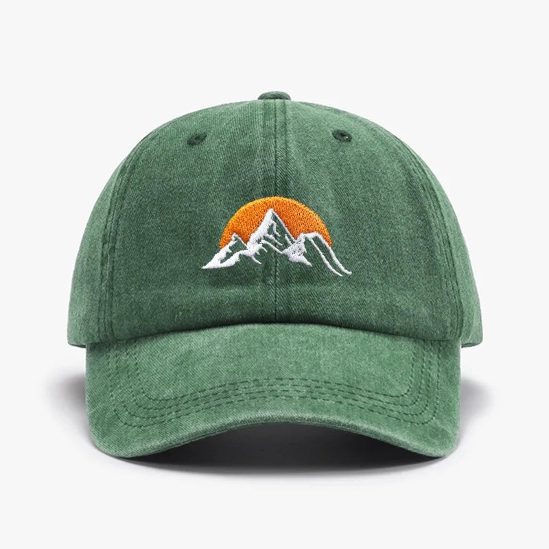 Mountain Sunset Men's Washed Cotton Blend Baseball Cap – view 8