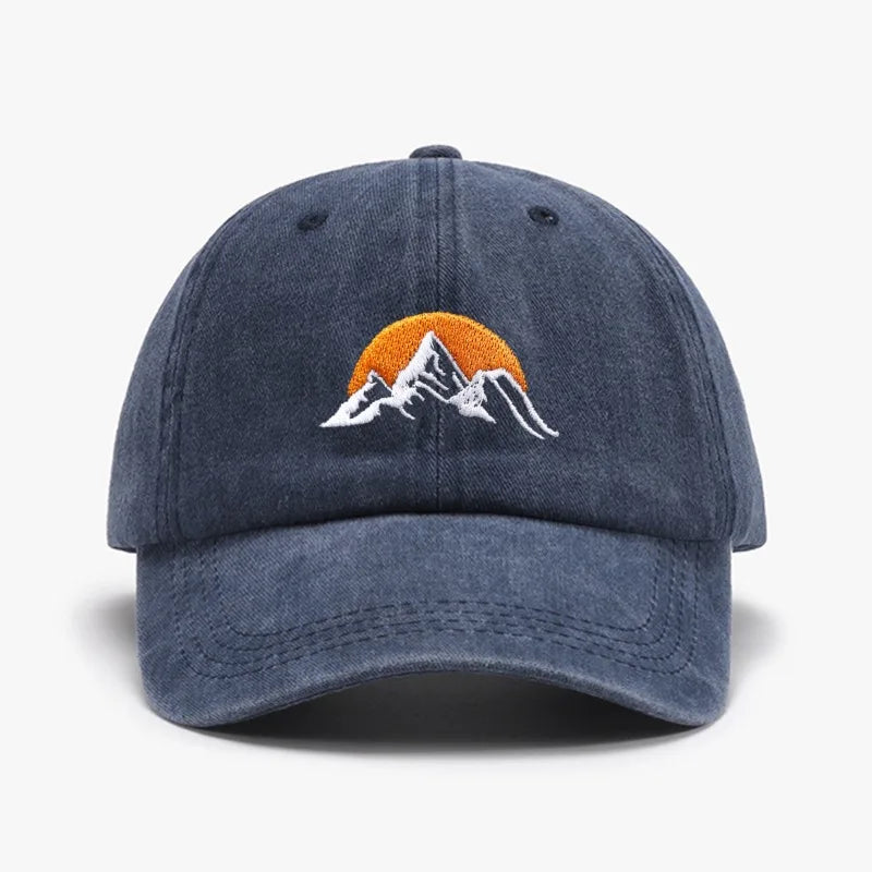 Mountain Sunset Men's Washed Cotton Blend Baseball Cap – view 10