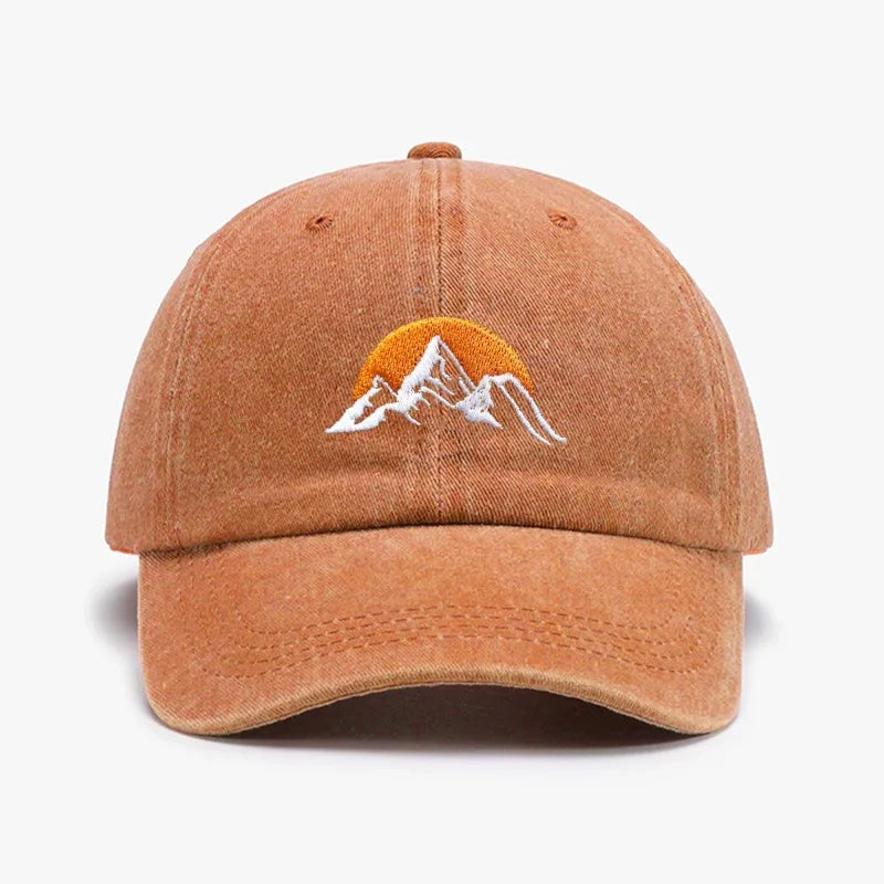 Mountain Sunset Men's Washed Cotton Blend Baseball Cap – view 6