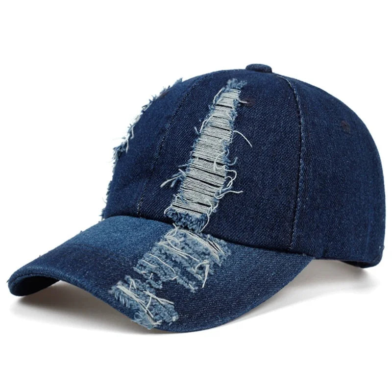 Mumford Men's Scratched Denim Baseball Cap – view 4
