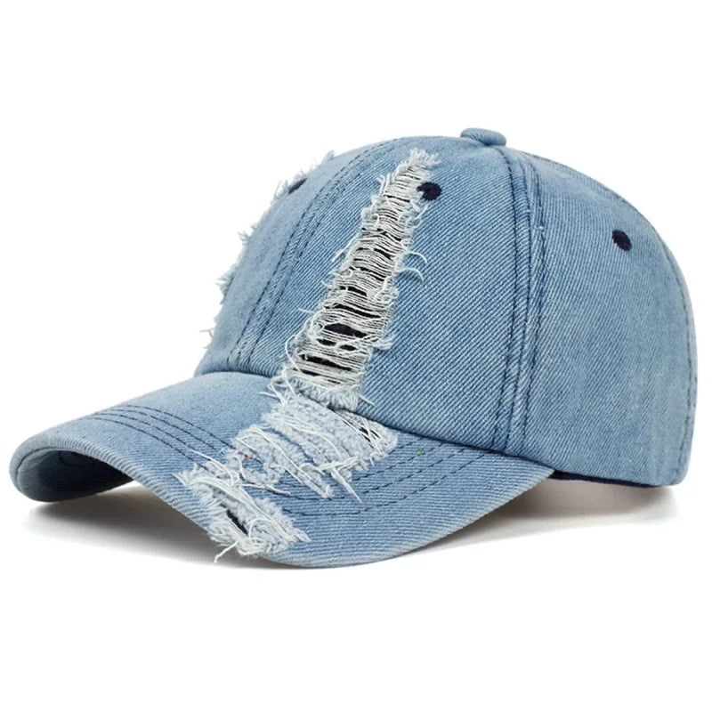 Mumford Men's Scratched Denim Baseball Cap – view 1