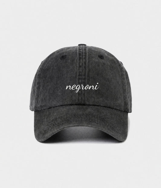 Negroni Men's Washed Cotton Baseball Cap in Black – view 1