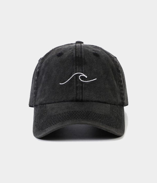 The Wave Men's Embroidered Washed Cotton Baseball Cap – view 1