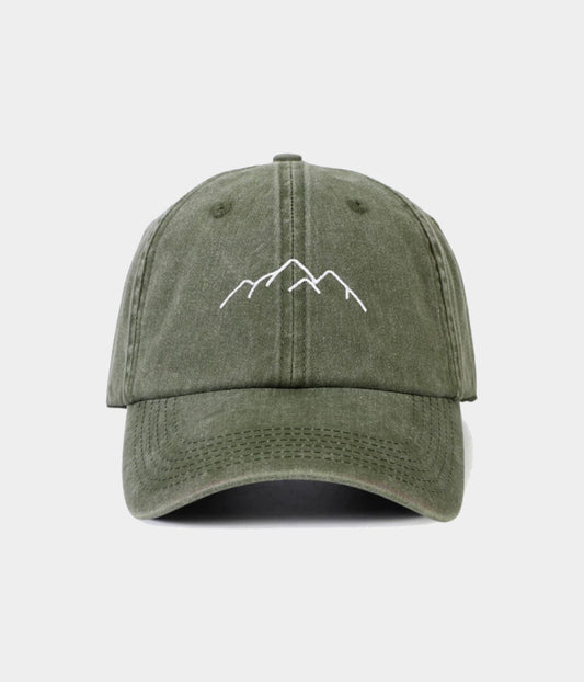 Mountains Men's Embroidered Washed Cotton Baseball Cap – view 1