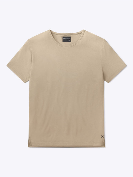 Men's Split Hem Crew Neck T-Shirt – Soft Wrinkle-Resistant Fabric, Tailored Fit Everyday Tee | Nomad