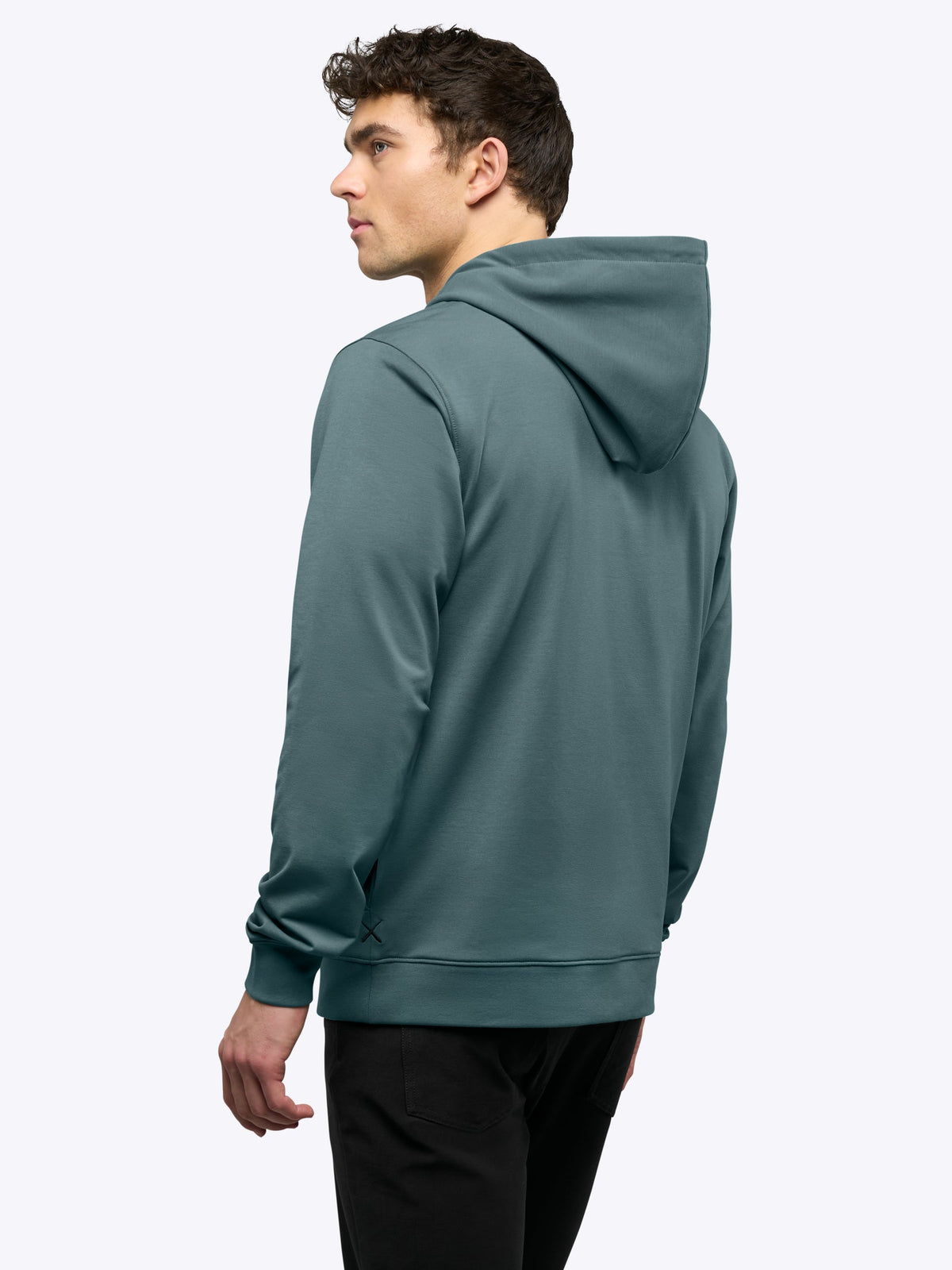 Men's French Terry Pullover Hoodie in North Atlantic – view 3