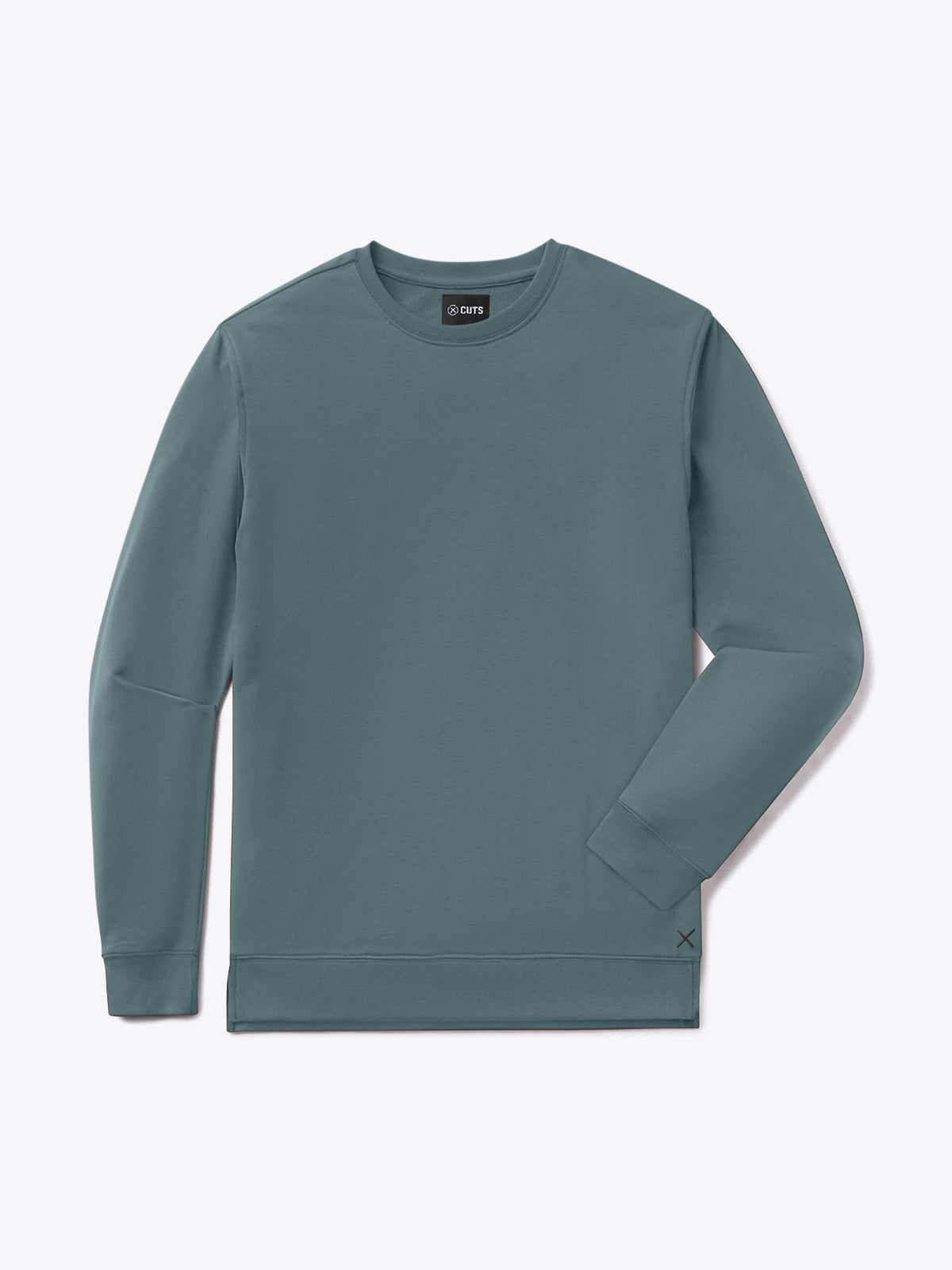 Men's French Terry Split-Hem Crew Neck Sweatshirt in North Atlantic – view 1